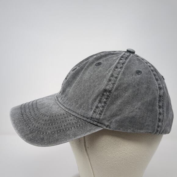 Unbranded Slideback Baseball Cap Gray One Size Adjustable Vented Holes Blank - Picture 3 of 9